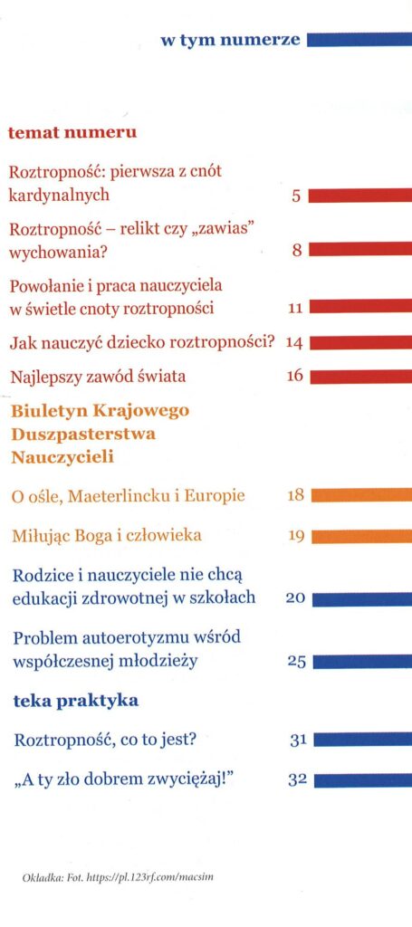 spis treści czasopisma Wychowawca nr 10/2024