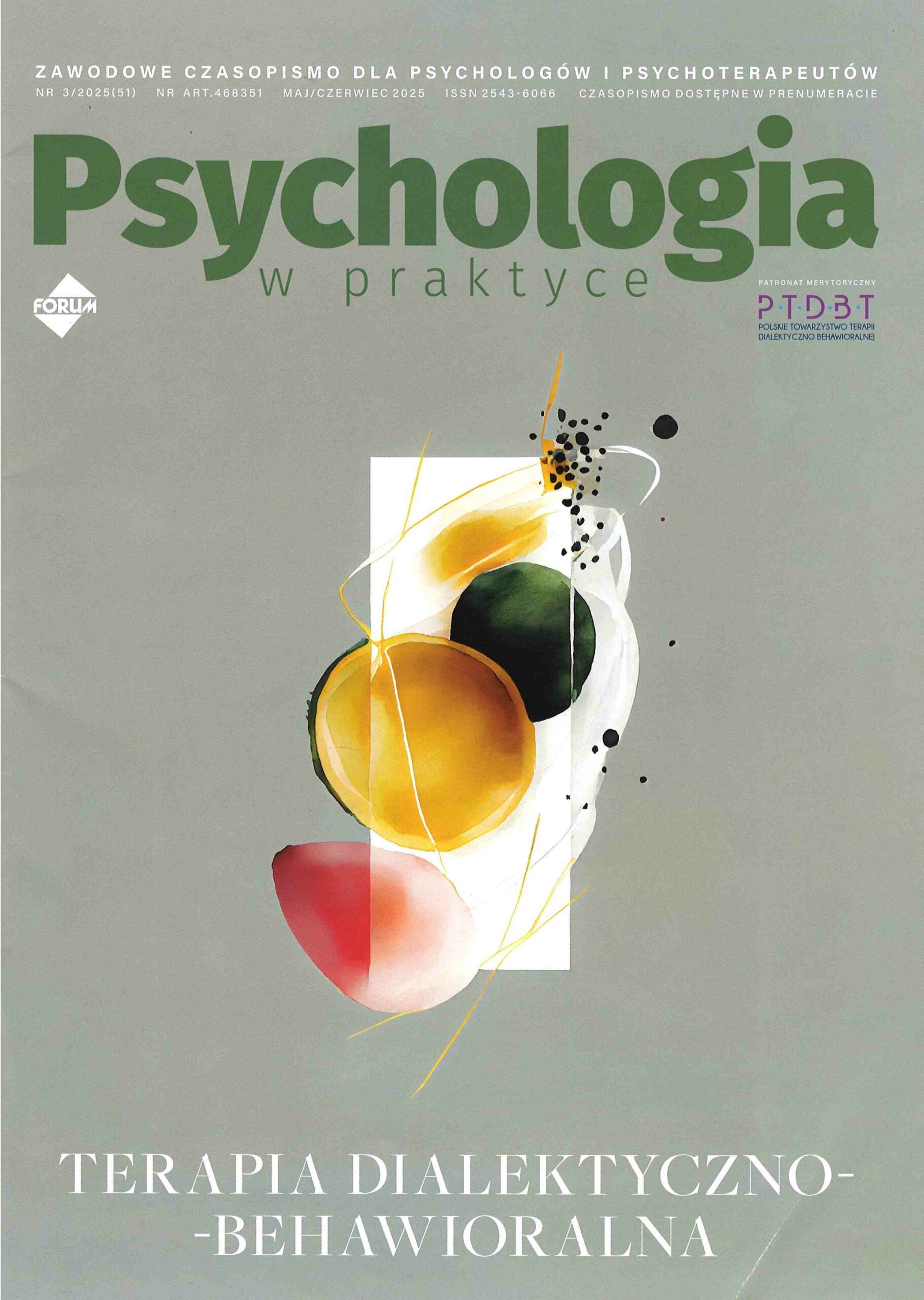 okładka czasopisma Psychologia w Praktyce nr 3/2025