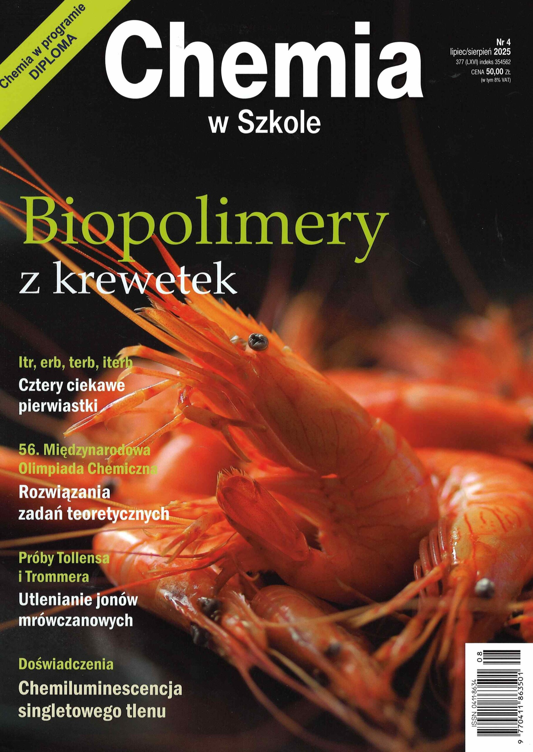 okładka czasopisma Chemia w Szkole nr 4/2025