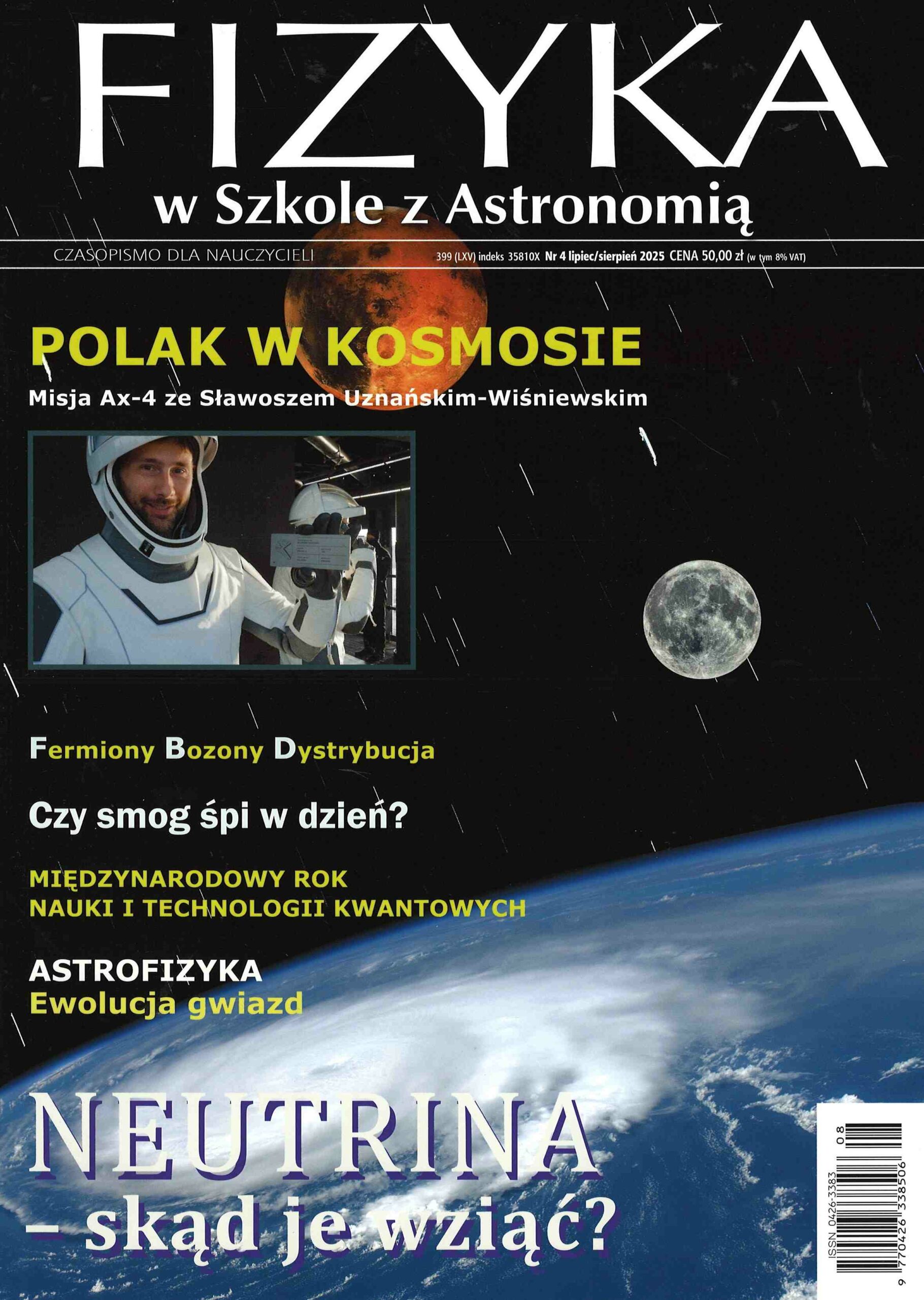 okładka czasopisma Fizyka w Szkole nr 4/2025