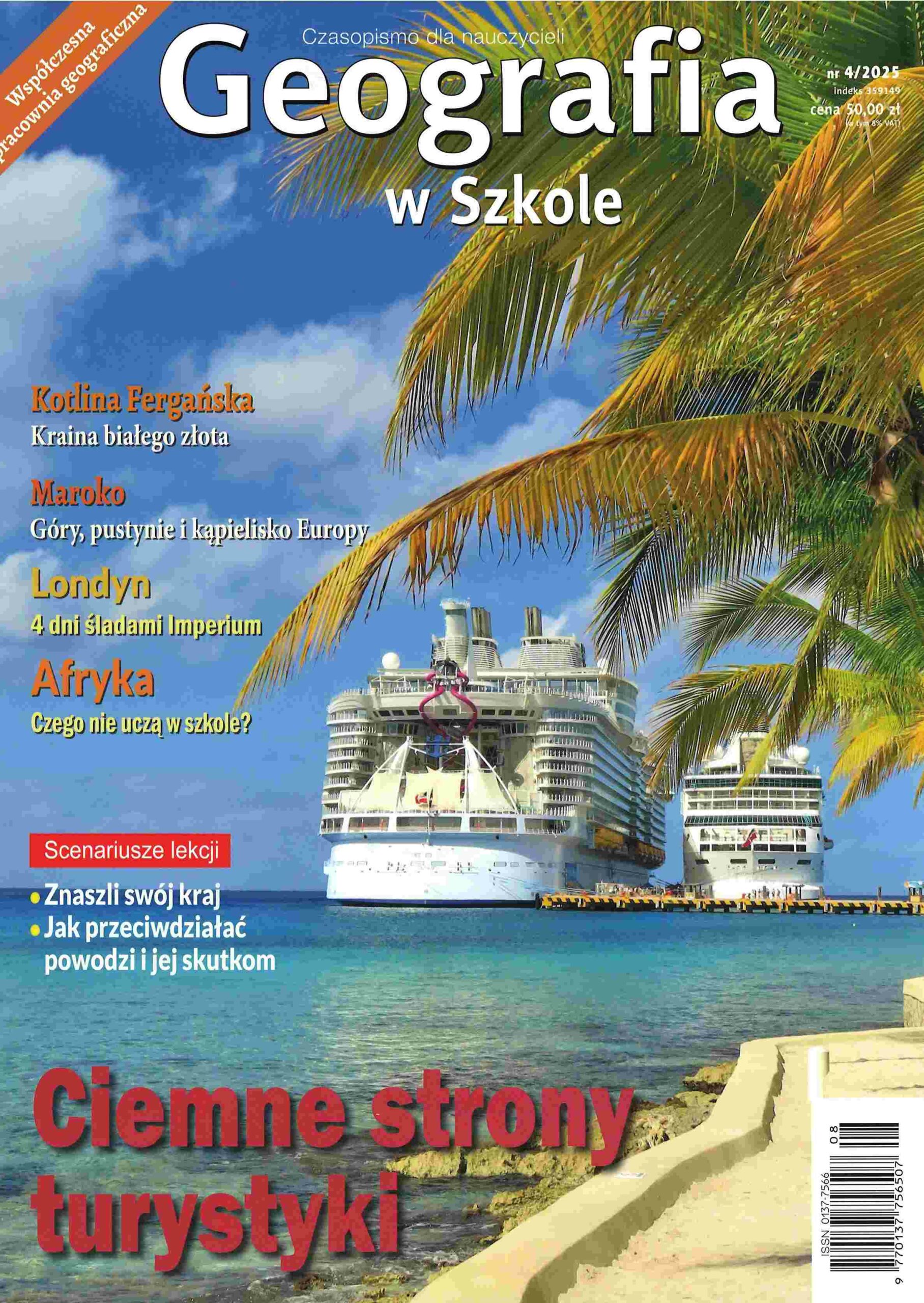 okładka czasopisma Geografia w Szkole nr 4/2025