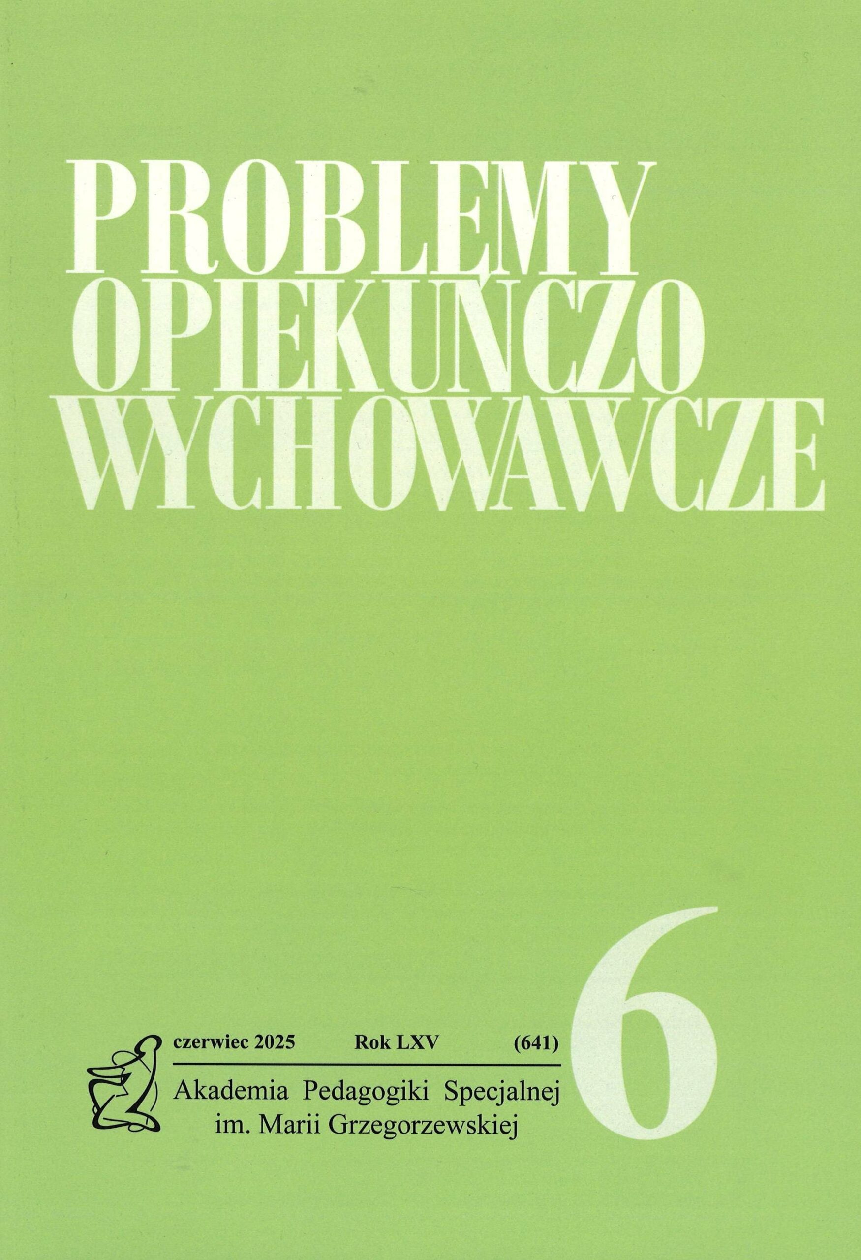okładka czasopisma Problemy Opiekuńczo-Wychowawcze nr 6/2025