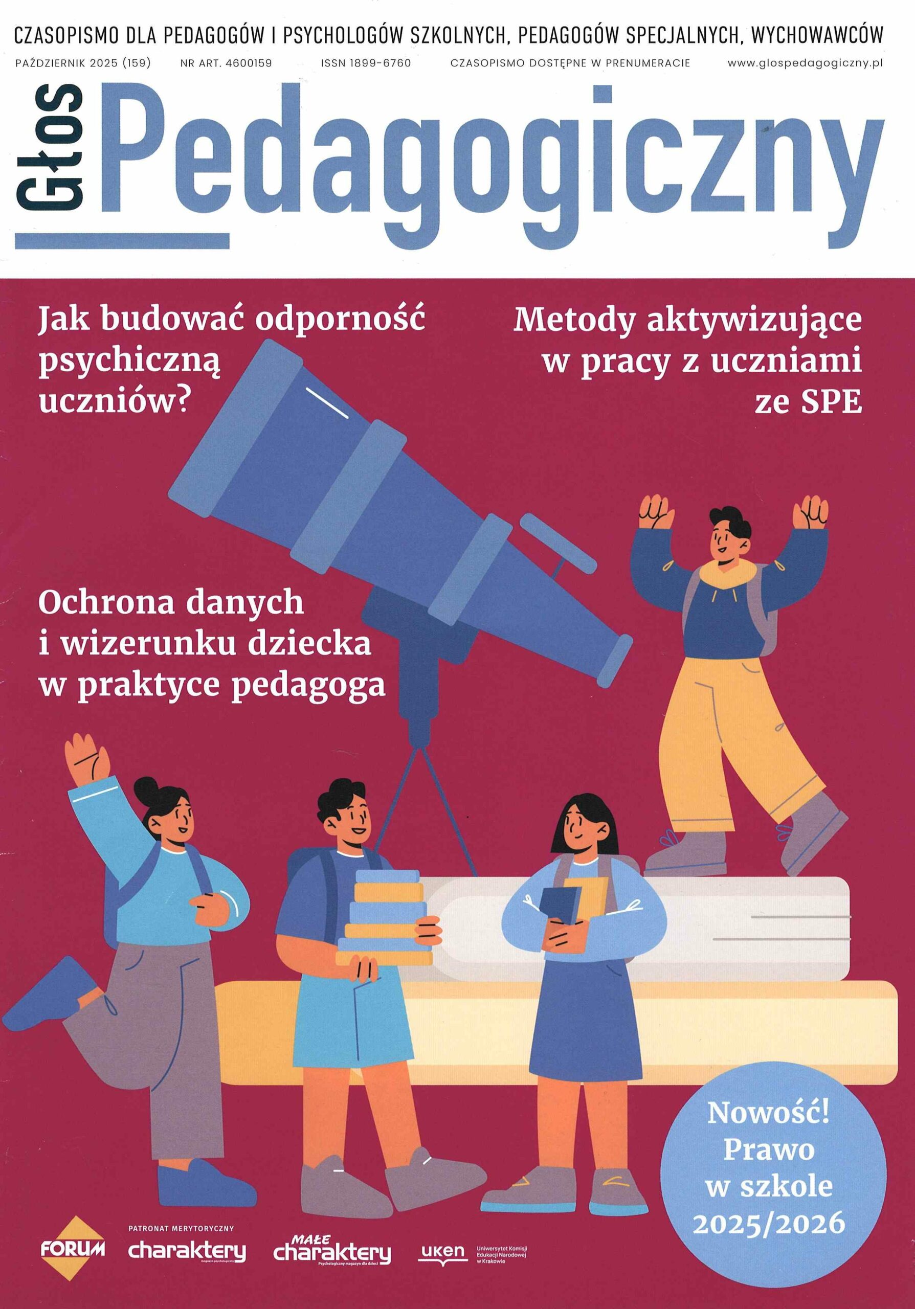 okładka czasopisma Głos Pedagogiczny październik (159) 2025