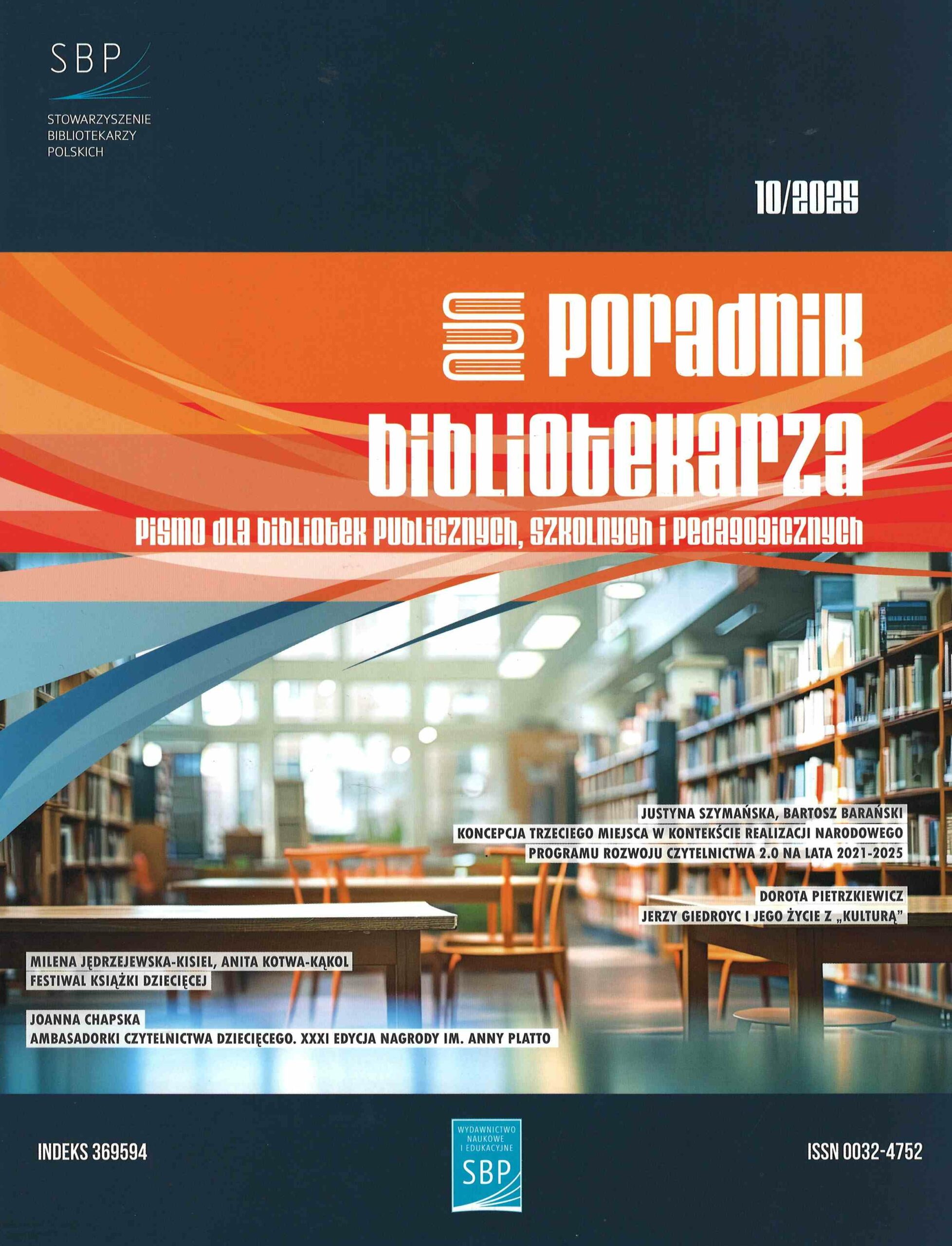 okładka czasopisma Poradnik Bibliotekarza nr 10/2025