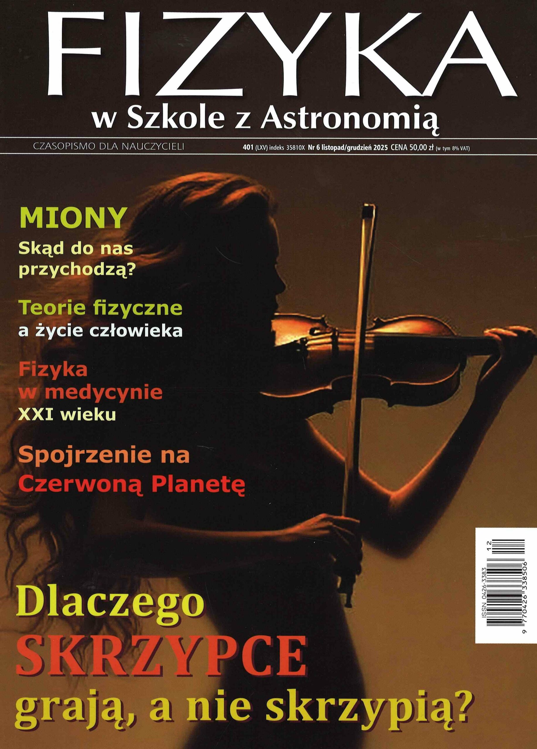 okładka czasopisma Fizyka w Szkole nr 6/2025