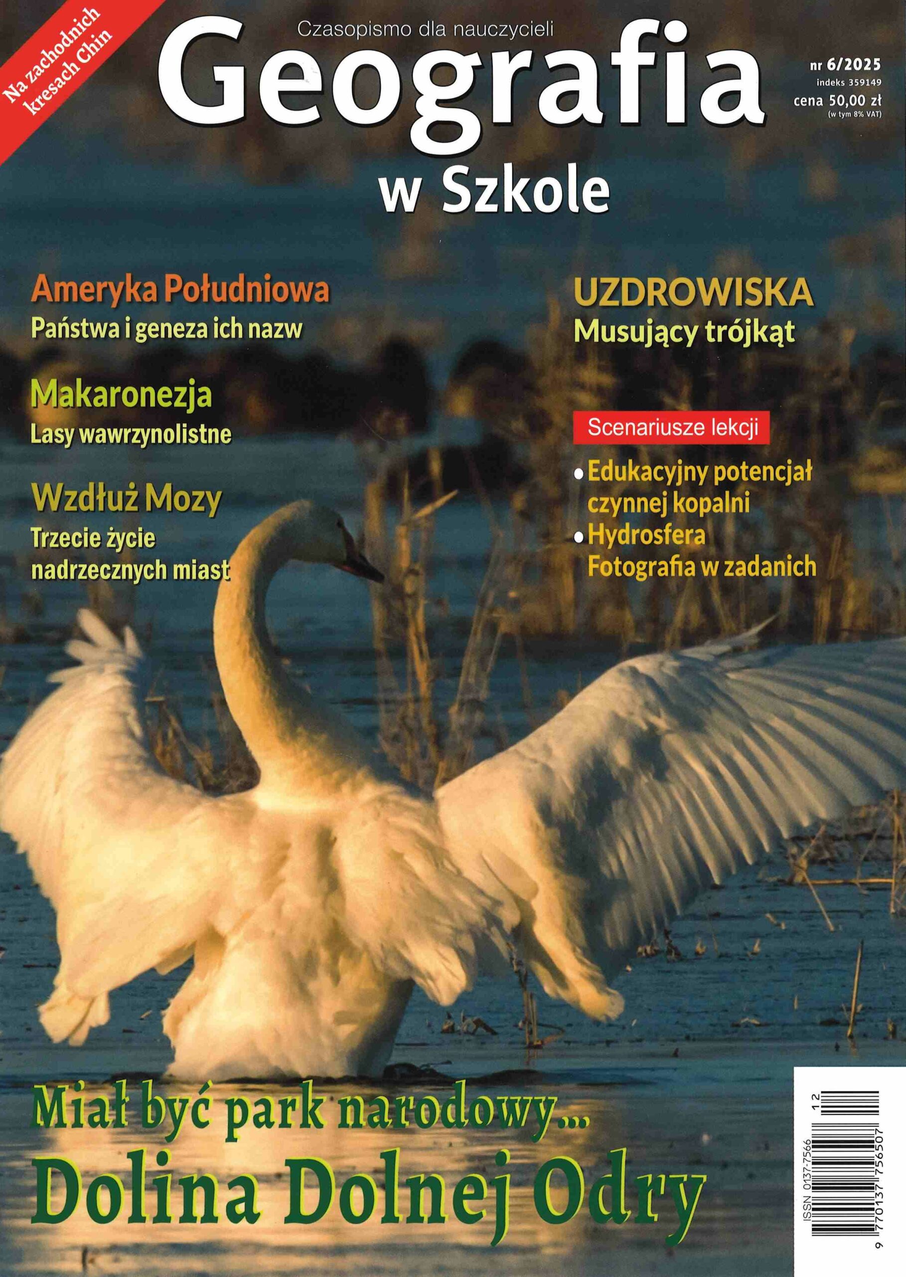 okładka czasopisma Geografia w Szkole nr 6/2025