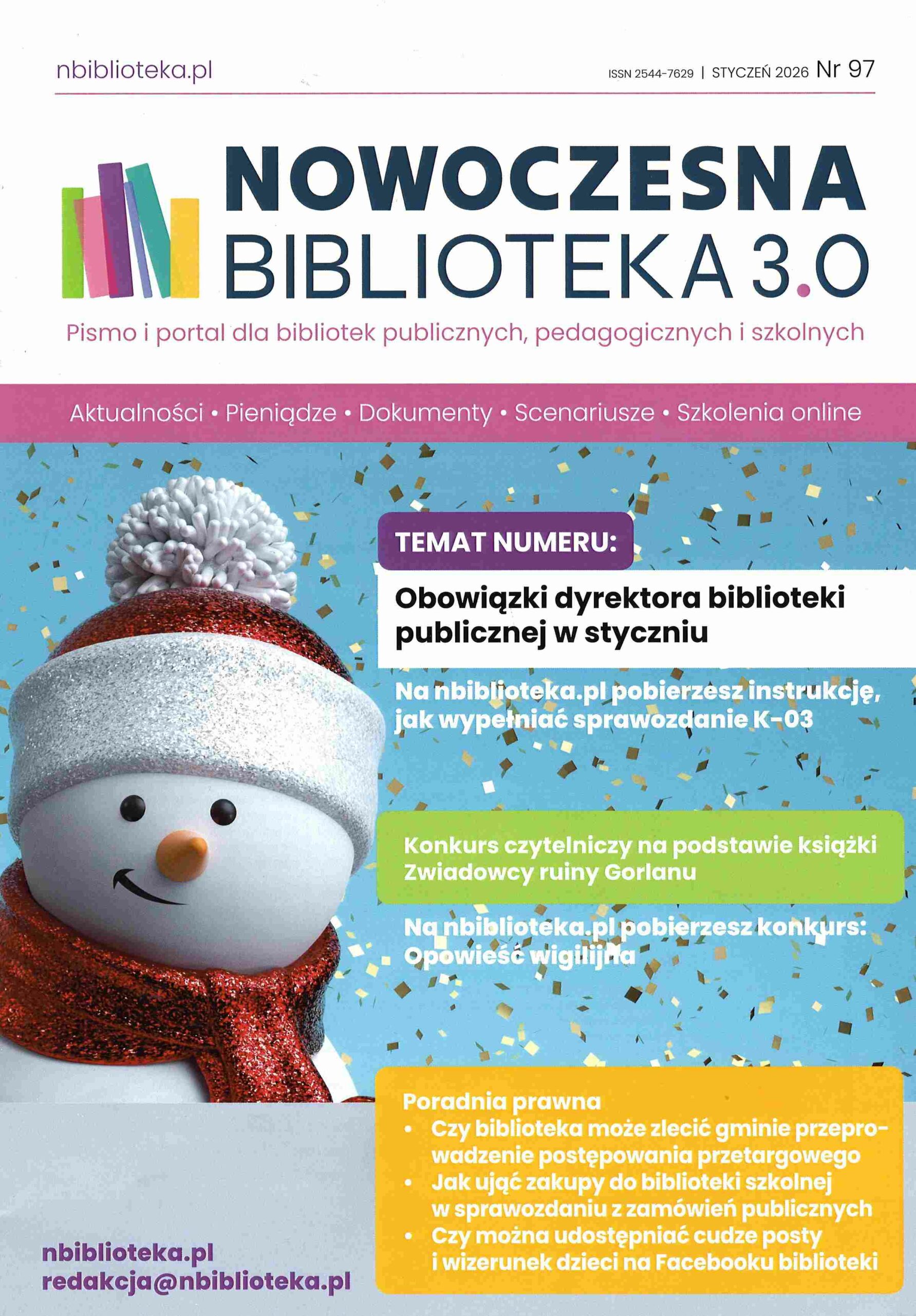 okładka czasopisma Nowoczesna Biblioteka 3.0 nr 97 (styczeń) 2026
