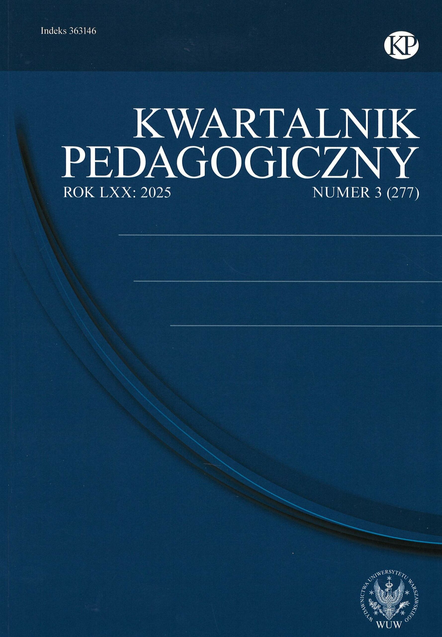 okładka czasopisma Kwartalnik Pedagogiczny nr 3/2025