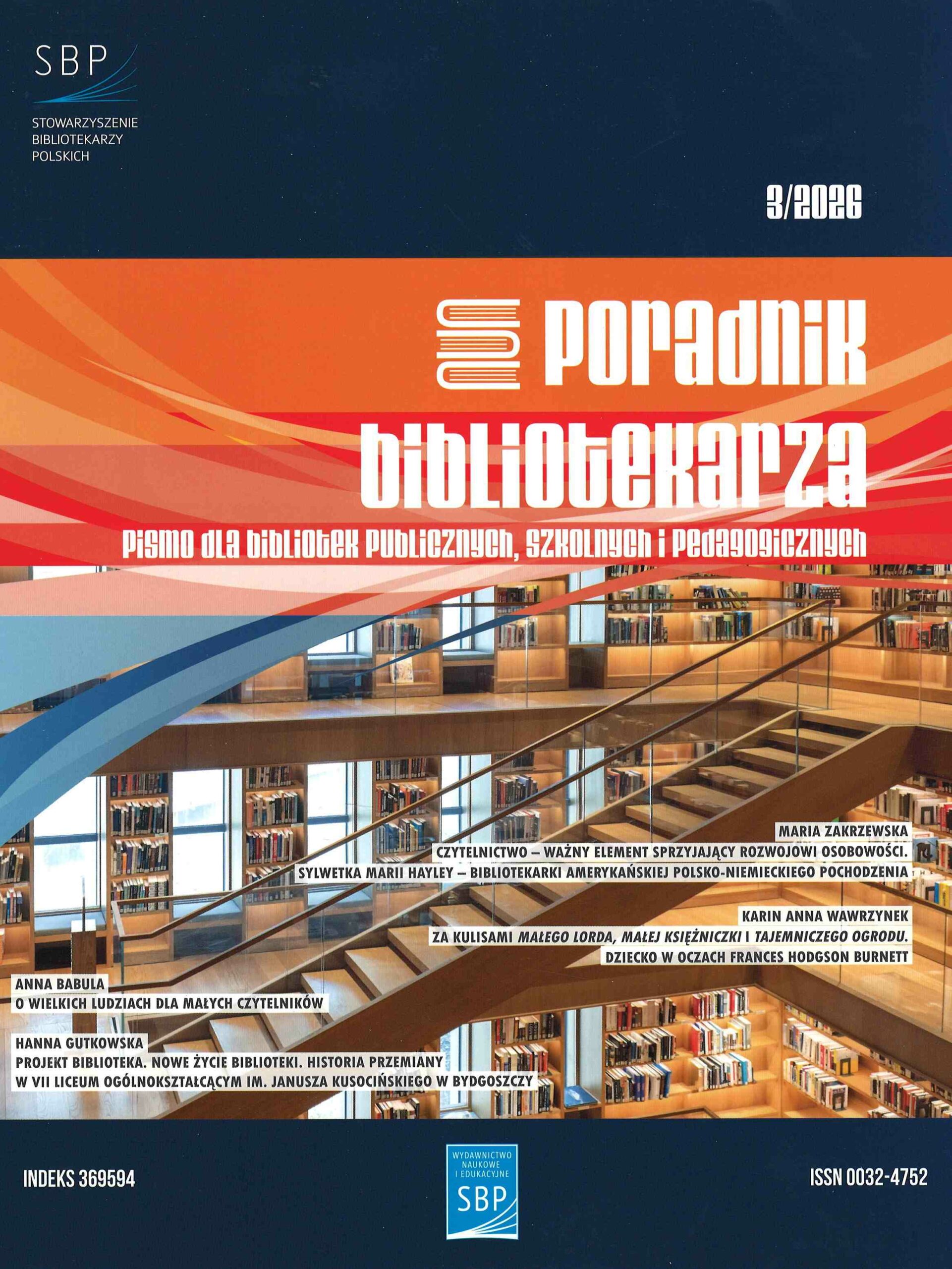 okładka czasopisma Poradnik Bibliotekarza nr 3/2026