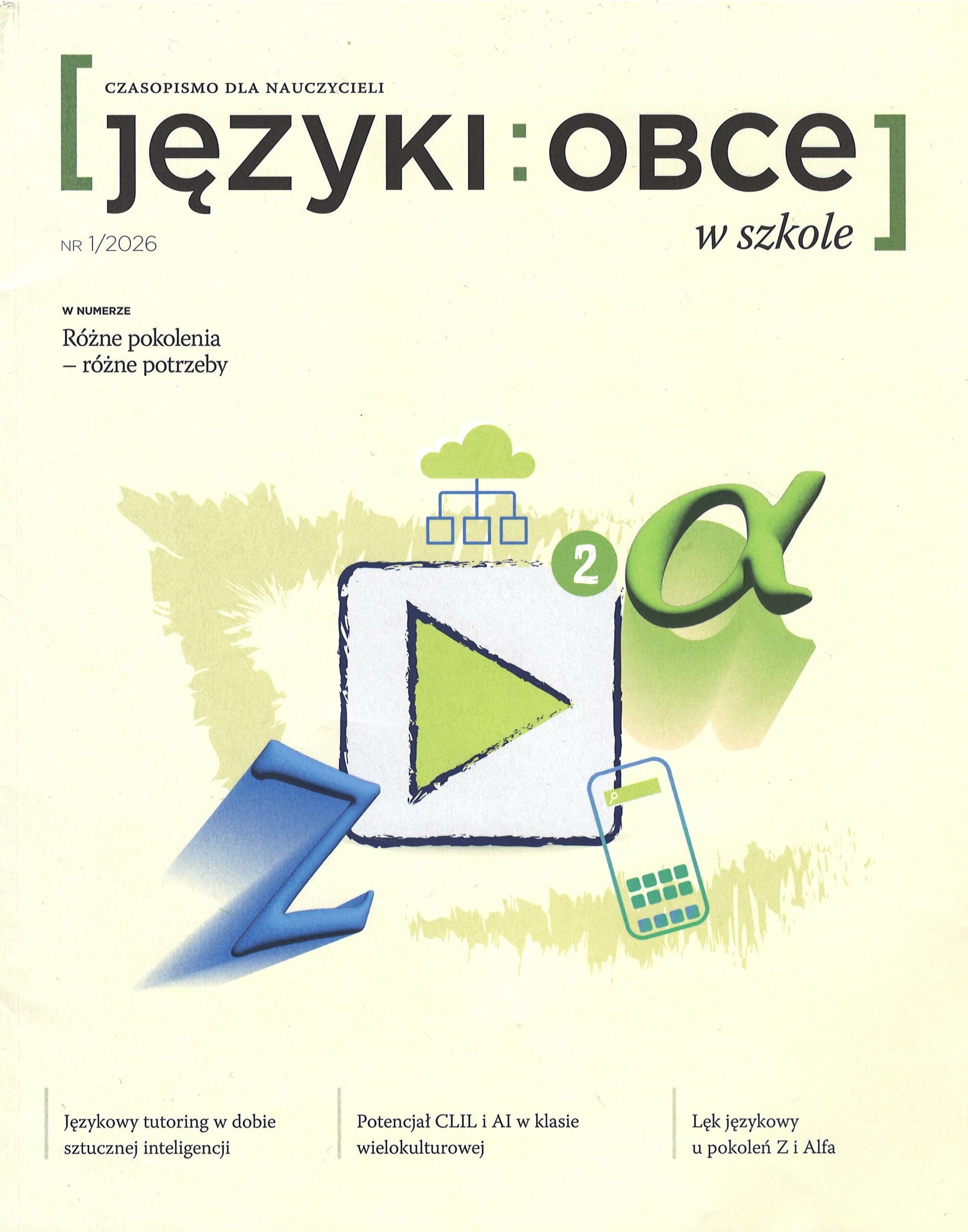 okładka czasopisma Języki Obce w Szkole nr 1/2026