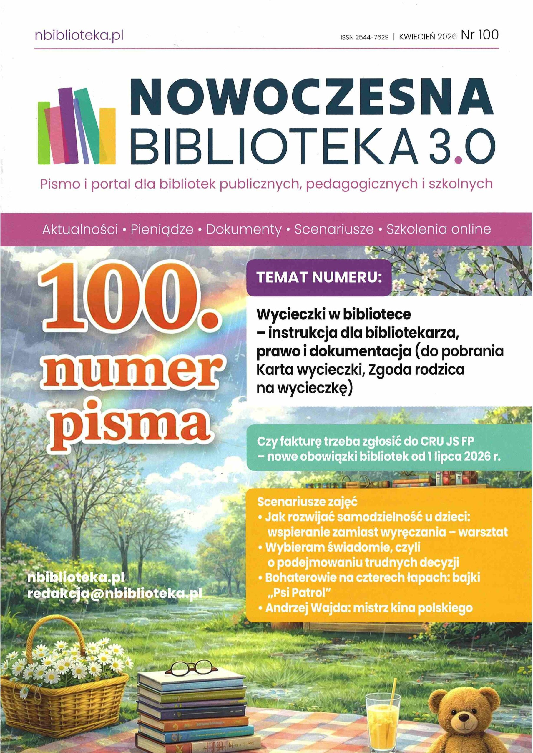 okładka czasopisma Nowoczesna Biblioteka 3.0 nr 100 (kwiecień)
