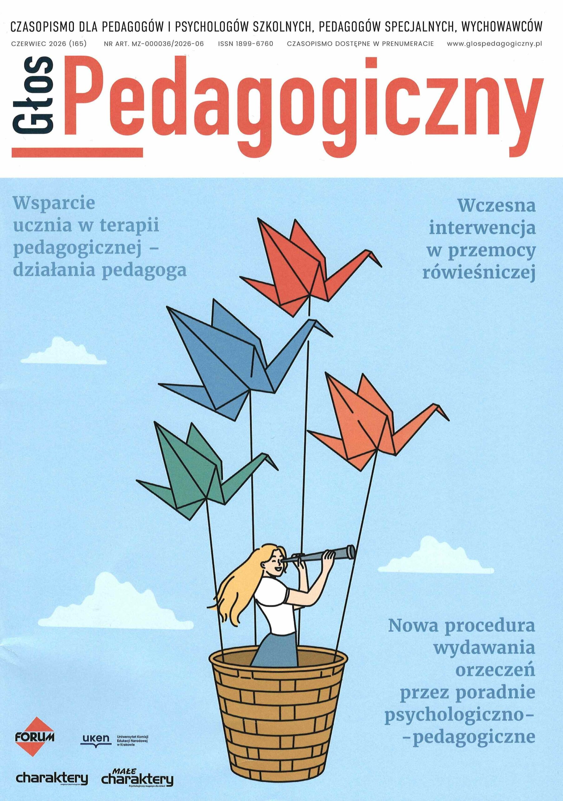 okładka czasopisma Głos Pedagogiczny nr czerwiec (165) /2026