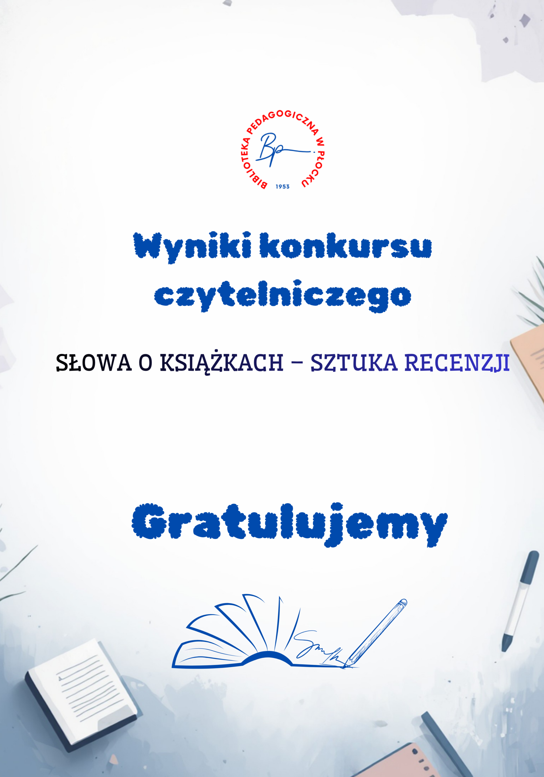 Podsumowanie konkursu „Słowa o książkach – sztuka recenzji”