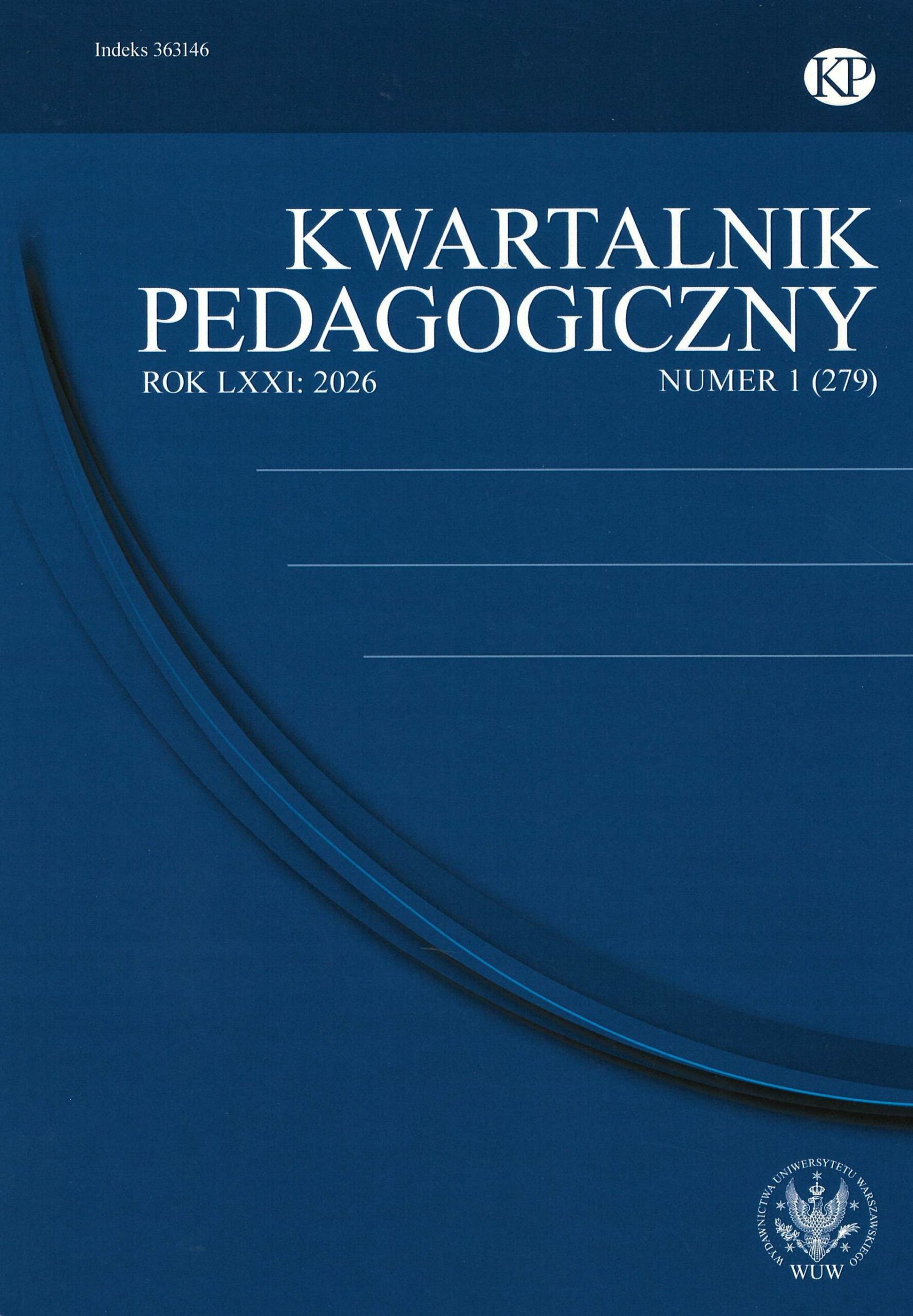 okładka czasopisma Kwartalnik Pedagogiczny nr 1/2026
