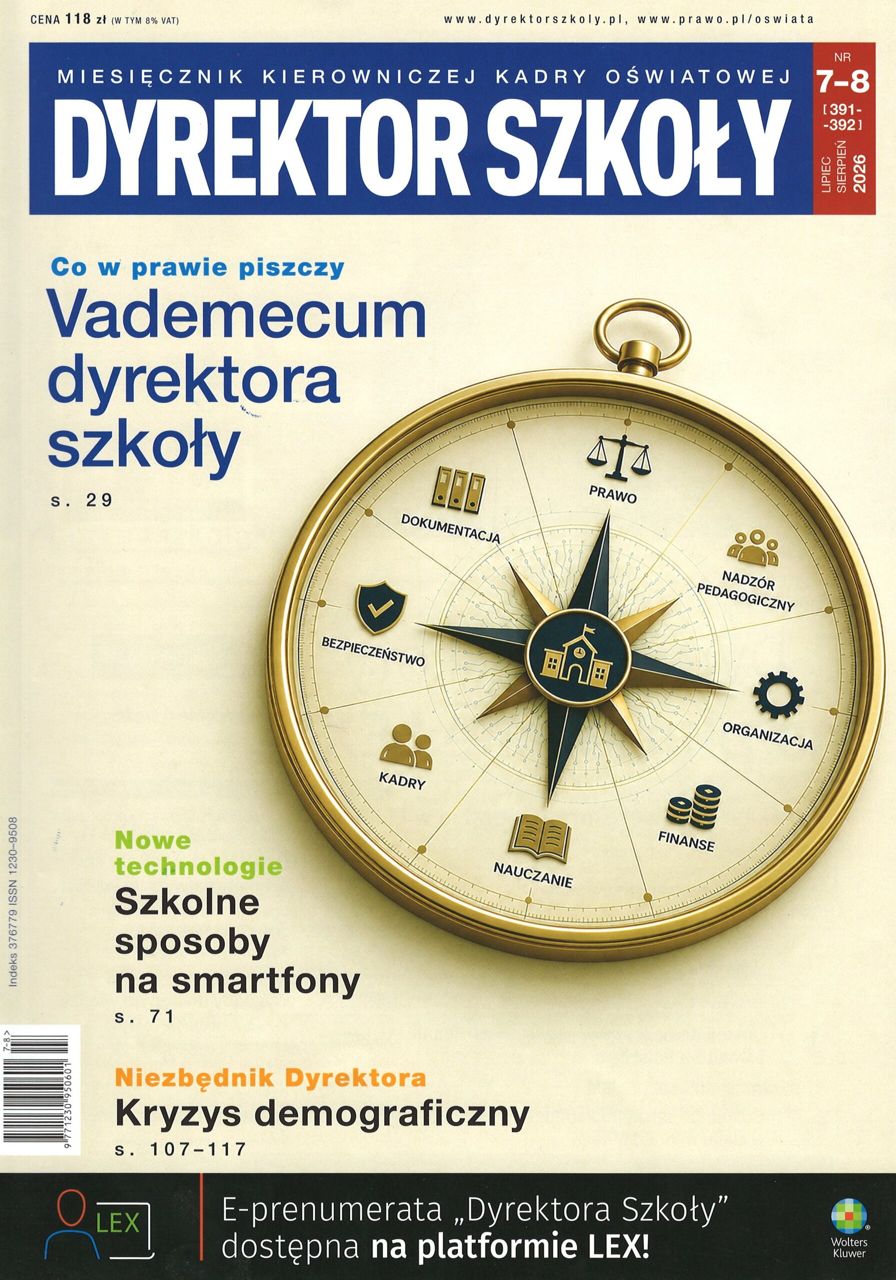 okładka czasopisma Dyrektor Szkoły nr 7/8/2026