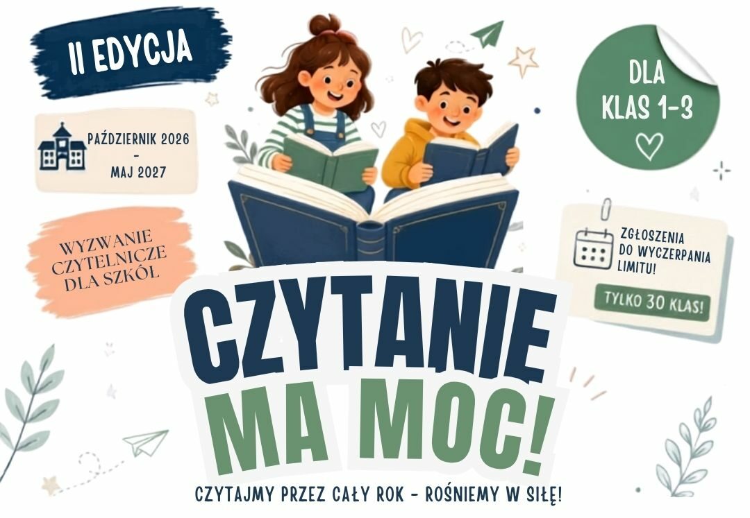 II edycja wyzwania czytelniczego "Czytanie ma moc"
